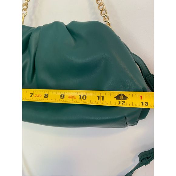 INC Green Vegan Leather Satchel bag NWOT - Picture 6 of 11